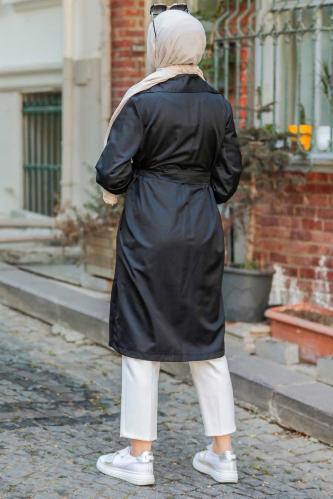 Black Hijab Trenchcoat 135S - 3