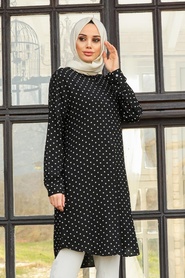 Black Hijab Tunic 11531S - Thumbnail