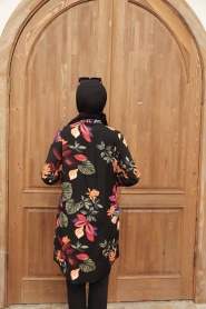 Black Hijab Tunic 11545S - Thumbnail