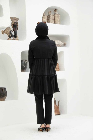 Black Hijab Tunic 12291S - 3