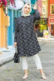 Black Hijab Tunic 20350S - Thumbnail