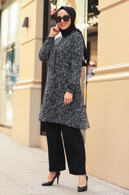 Black Hijab Tunic 30260S - Thumbnail