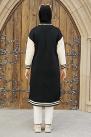 Black Hijab Tunic 35741S - Thumbnail
