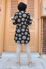 Black Hijab Tunic 358111S - Thumbnail