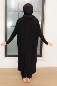 Black Hijab Tunic 40114S - Thumbnail