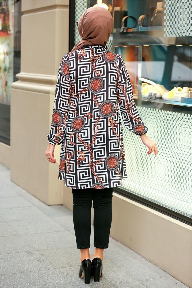 Black Hijab Tunic 40274S - 2