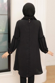 Black Hijab Tunic 40661S - Thumbnail