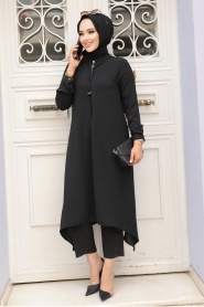 Black Hijab Tunic 479S - Thumbnail