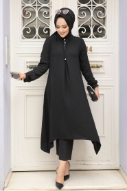 Black Hijab Tunic 479S - Thumbnail