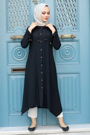 Black Hijab Tunic 510S - Thumbnail