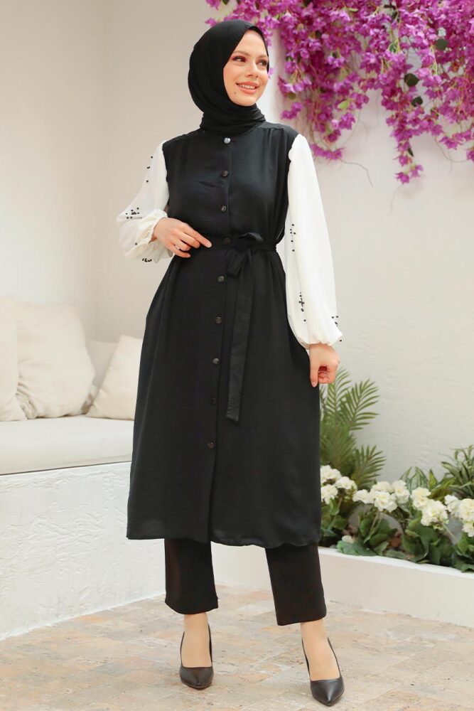 Black Hijab Tunic 5693S - 2