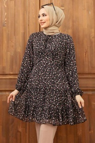 Black Hijab Tunic 70120S - Thumbnail