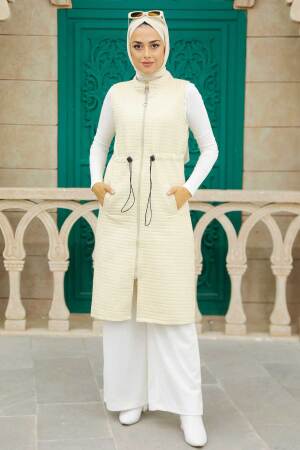 Beige Hijab Vest 35743BEJ - 1