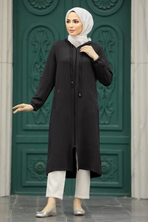 Black Hijad Coat 539S - 1