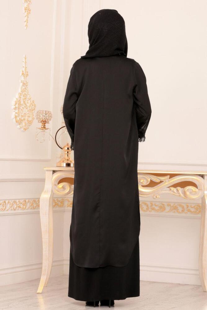 Black Hijab Abaya 8930S - 2