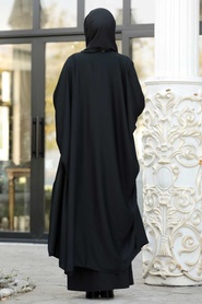 Black Hijab Abaya 8976S - Thumbnail