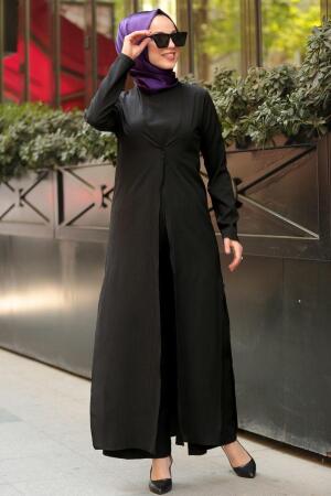 Black Hijab Jumpsuits Suit 4145S - 1