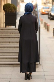 Black Hijab Suit 8011S - Thumbnail