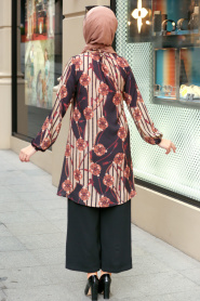 Black Hijab Tunic 40272S - Thumbnail