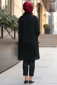Black Hijab Tunic 40290S - Thumbnail