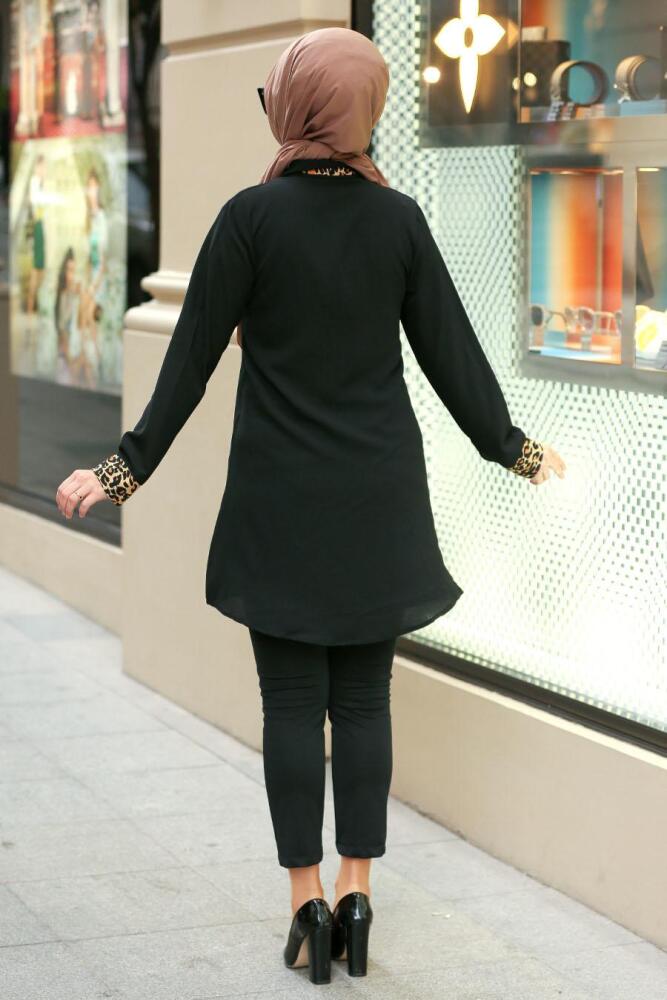 Black Hijab Tunic 4080S - 2