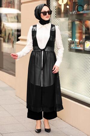 Black Hijab Vest 70090S - 1