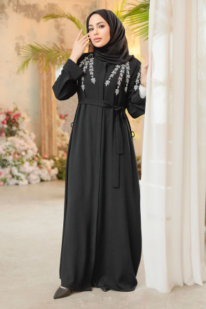 Black Modest Abaya 29104S - 2