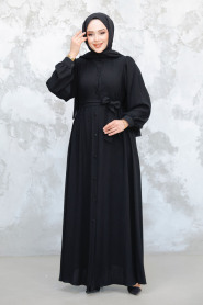 Black Modest Abaya 45277S - 3