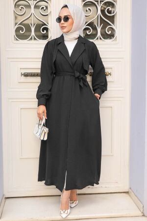 Black Modest Coat 6822S - 1