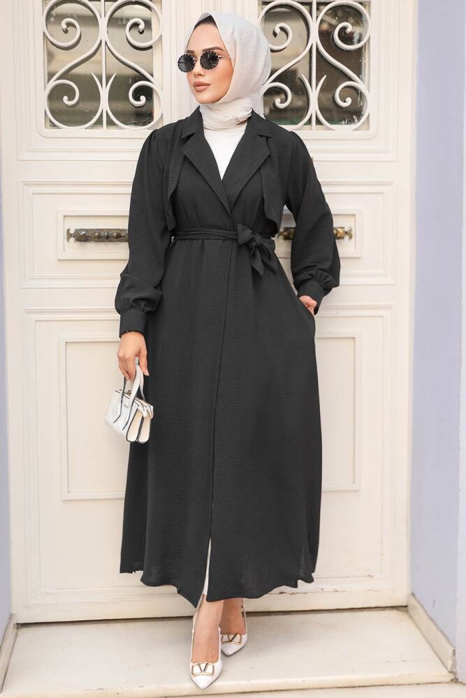 Black Modest Coat 6822S - 1
