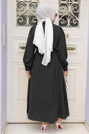 Black Modest Coat 6822S - 4