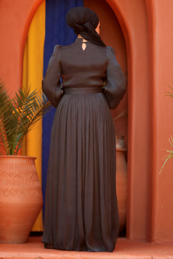 Black Modest Gown 45191S - 5