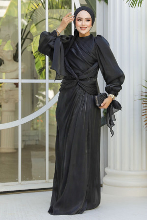 Black Modest Gown 47261S - 1