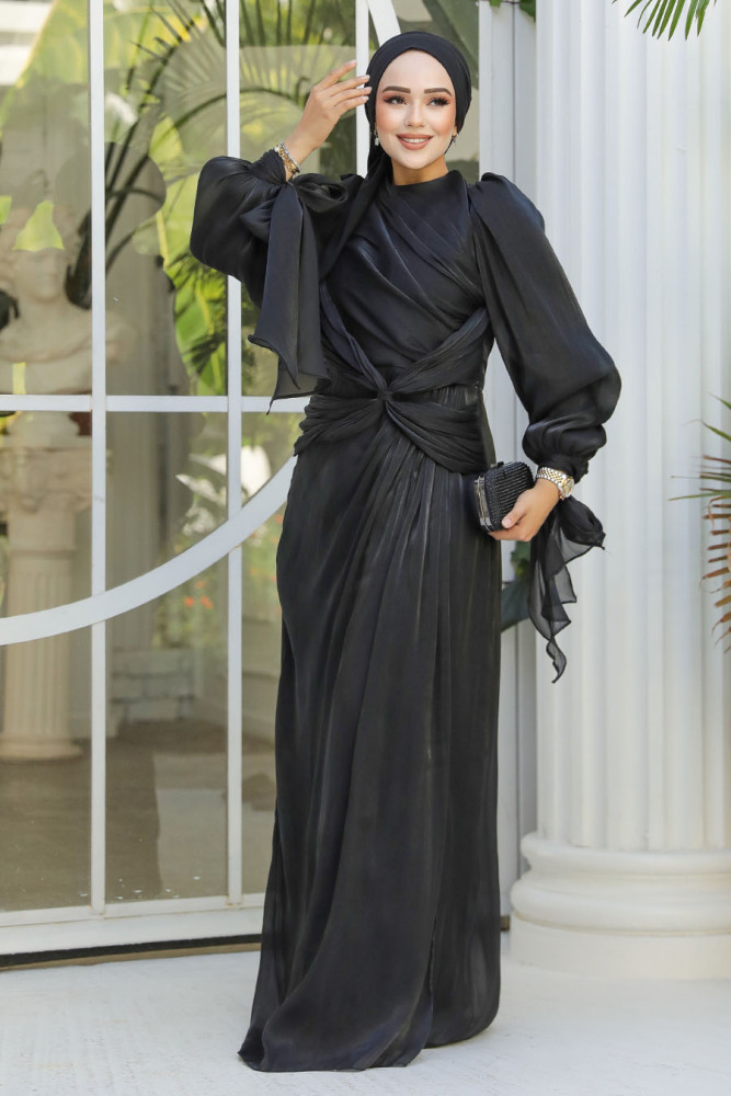 Black Modest Gown 47261S - 1