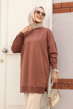 Brown Modest Tunic 30644KH - 2