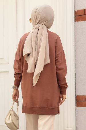 Brown Modest Tunic 30644KH - 3