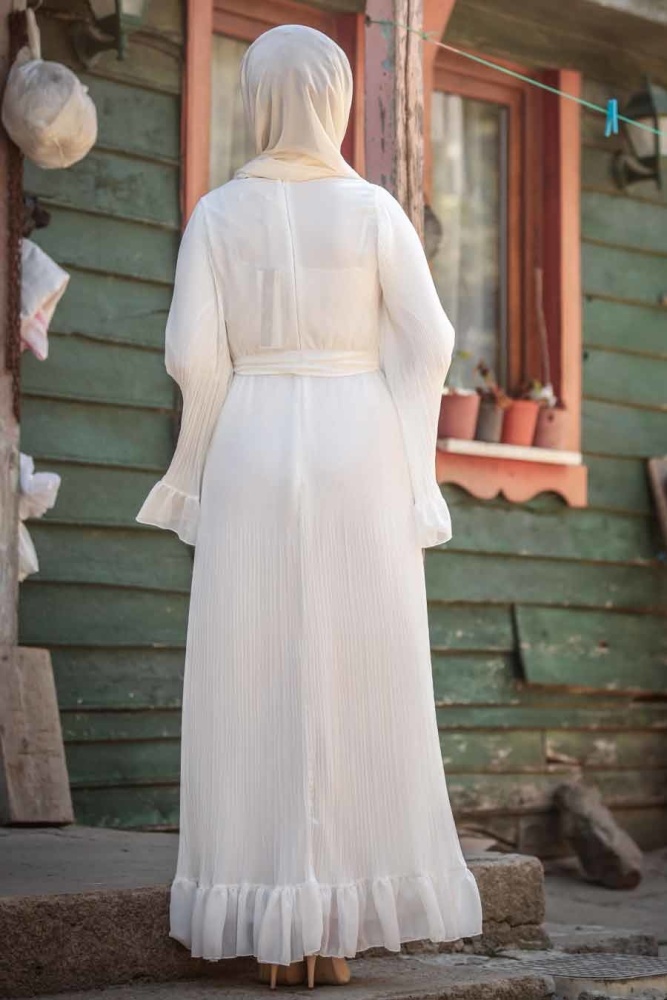 Blanc - Neva Style - Robe Hijab - 1310B - 3