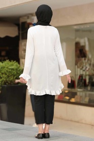 Blanc - Neva Style - Tunique Hijab - 10130B - Thumbnail