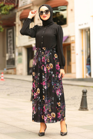 Bleu Marin - Nayla Collection - Jupe Hijab - 1834L - Thumbnail