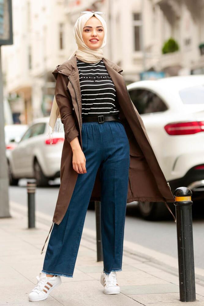 Bleu Marin - Nayla Collection - Pantalon Hijab 1201L - 1
