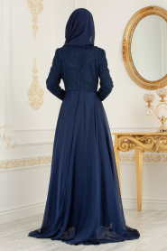 Bleu Marin - Nayla Collection - Robes de Soirée 36791L - Thumbnail