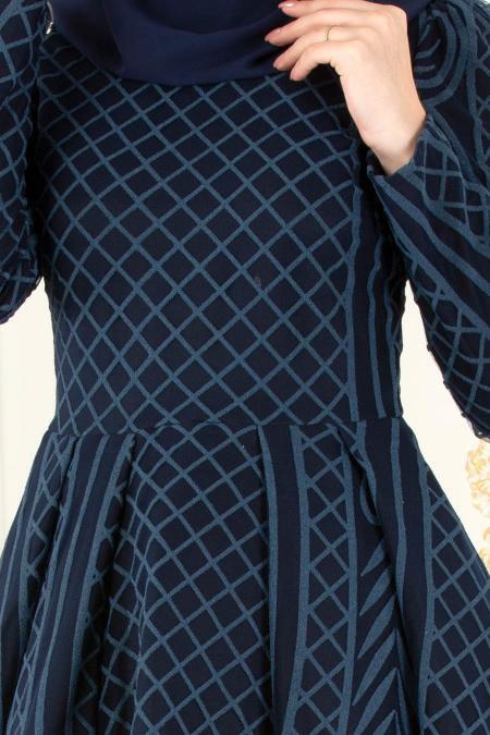 Bleu Marin - Nayla Collection - Robes de Soirée 3719L - 3
