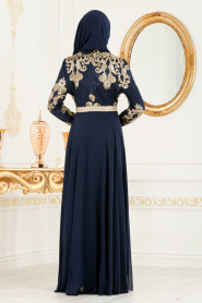 Bleu Marin - Nayla Collection - Robes de Soirée 75790L - Thumbnail