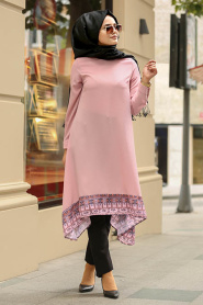 Bleu Marin - New Kenza Hijab Tunic 21520PD - Thumbnail