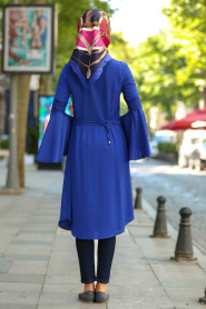 Bleu Marin- New Kenza - Tunique Hijab 20480L - Thumbnail