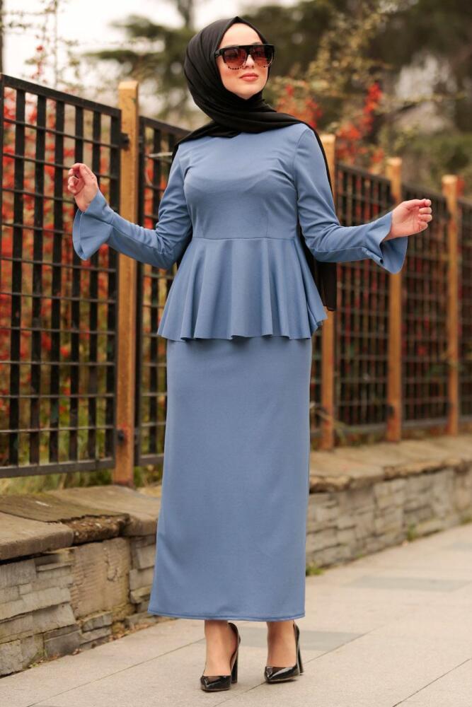 Bleu-Nayla Collection - Combination Hijab 10281M - 1