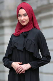Blouse - Black Hijab Blouse 52650S - Thumbnail