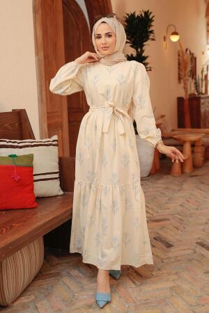 Blue Hijab Dress 2333M - 1