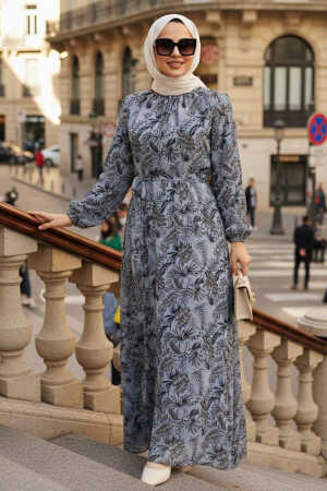 Blue Hijab Dress 279077M - tesetturisland.com