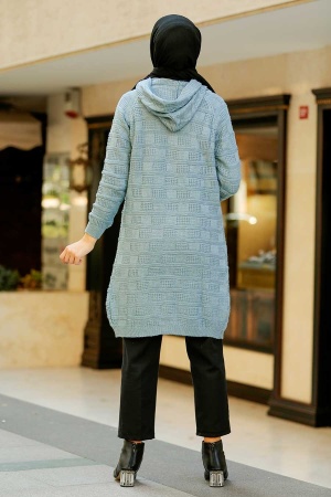 Blue Hijab Knitwear Cardigan 41201M - 2